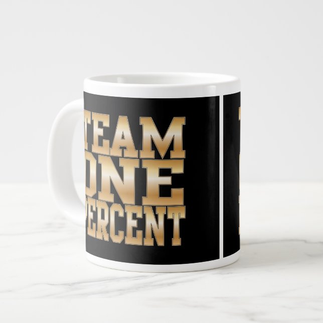 Team 1 Prozent, reich Jumbo-Tasse (Vorderseite Links)