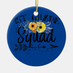 Team 1st First Grade Teacher Back To School Keramik Ornament