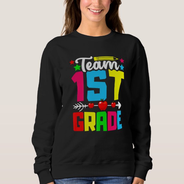 Team 1st Grade Back To School First Day Kids Boys  Sweatshirt (Vorderseite)