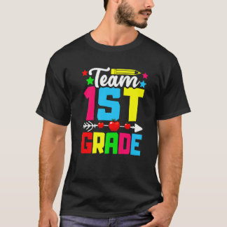 Team 1st Grade Back To School First Day Kids Boys  T-Shirt
