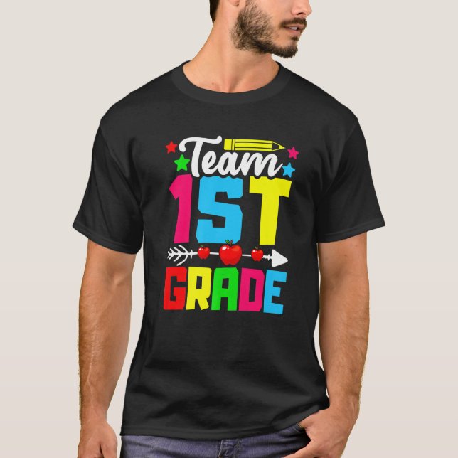 Team 1st Grade Back To School First Day Kids Boys  T-Shirt (Vorderseite)