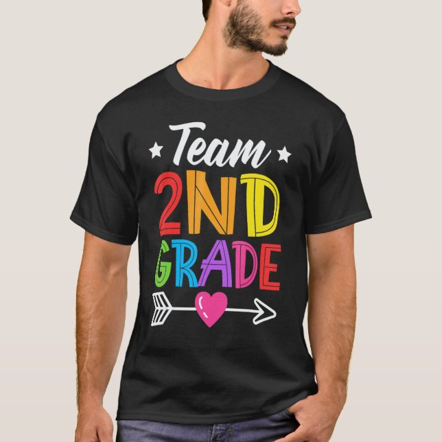 Team 2nd Grade Teacher Student Kid Back To School  T-Shirt (Vorderseite)
