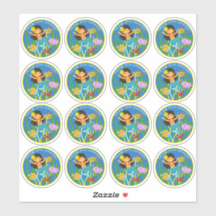 Team 4. Klasse! Meerjungfrau und Meeresschildkröte Aufkleber