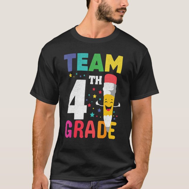 Team 4. Klasse Niedlich zurück zur Schule T-Shirt (Vorderseite)