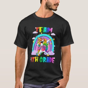Team 4th Grade Dabbing Unicorn zurück zur Schule T-Shirt