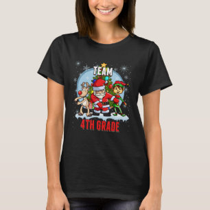 Team 4TH GRADE Santa Elf Rentier Flossen Kinder Ch T-Shirt