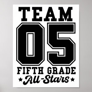 Team 5. Klasse All-Stars Zurück zur Schule Sport J Poster