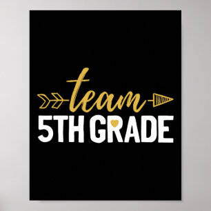 Team 5. Klasse Hallo Fünfte Klasse Crew Squad Lehr Poster