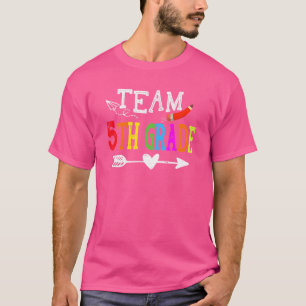 Team 5. Klasse Herz Zurück zur Schule Lehrer Schül T-Shirt