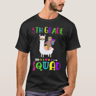 Team 5. Klasse Squad  Llama Faultier Zurück zur Sc T-Shirt
