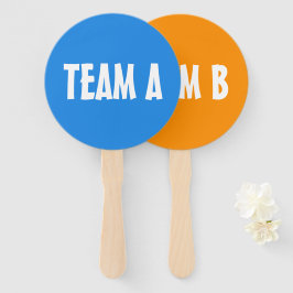 Team A Team B Wettkampf-Paddel-Schild Fächer