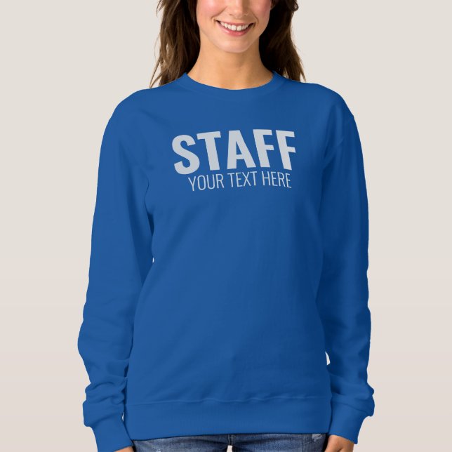 Team-Add-Logo-Text hier Frauen Deep Royal Sweatshirt (Vorderseite)