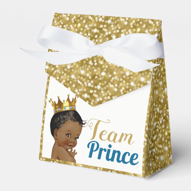 Team African Prince Gold Glitzer bevorzugen Zelte Geschenkschachtel (Vorderseite)