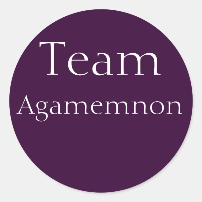 Team-Agamemnon-Aufkleber Runder Aufkleber (Vorderseite)
