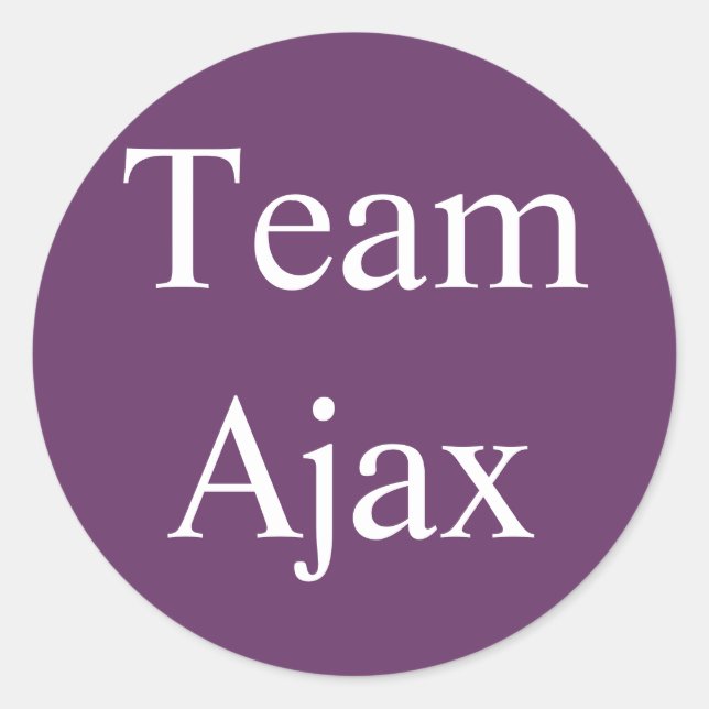 Team Ajax Aufkleber (Vorderseite)