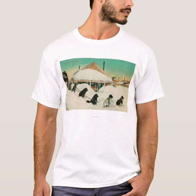 Team Alaskas Dogsled, das in SnowState stillsteht T-Shirt (Vorderseite)