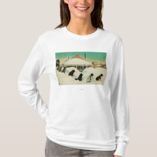 Team Alaskas Dogsled, das in SnowState stillsteht T-Shirt