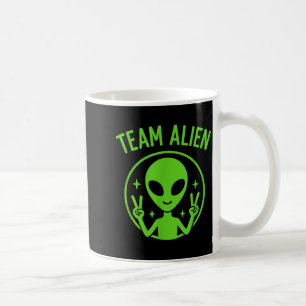 Team Alien – Lustiger grüner außerirdischer Friede Kaffeetasse