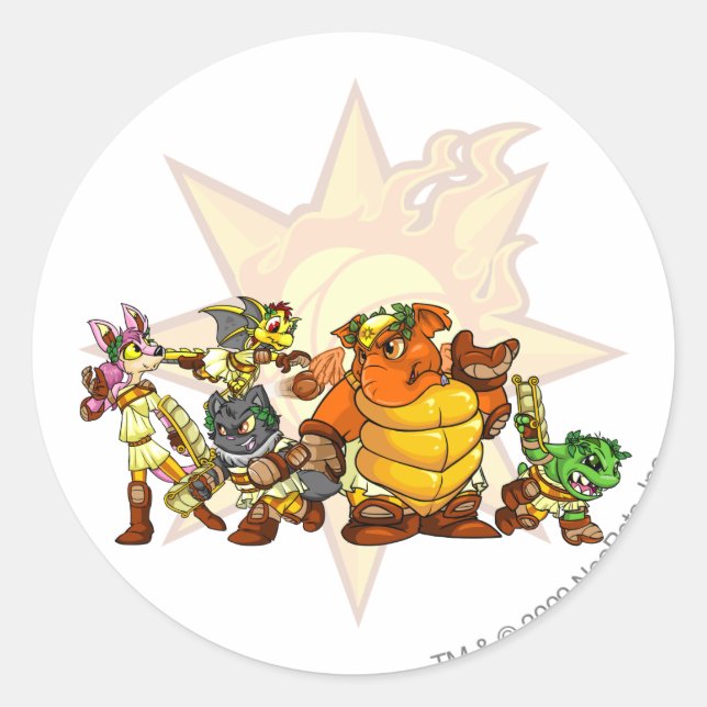 Team Altador Runder Aufkleber (Vorderseite)