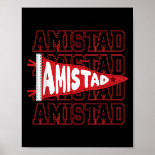 Team Amistad Rca Retro School Spirit Poster