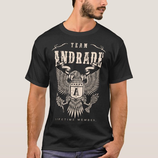 TEAM ANDRADE Lifetime Mitglied. T-Shirt (Vorderseite)