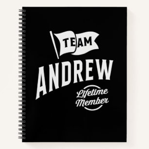 Team Andrew Lifetime Mitglied Notizbuch