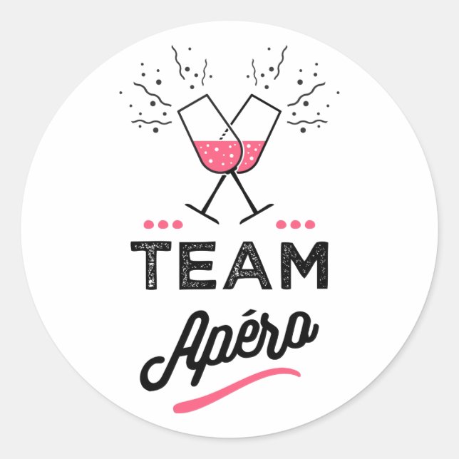 Team Apero Runder Aufkleber (Vorderseite)