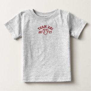 Team Ari Baseballherzfußball-Babybodysuit Baby T-shirt