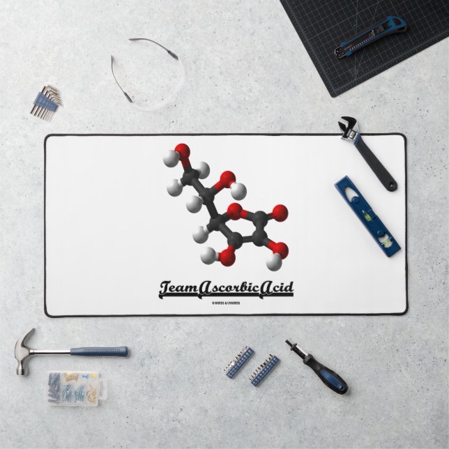 Team Ascorbinsäure (Chemische Molekül Vitamin C) Schreibtischunterlage (Arbeitsplatz)