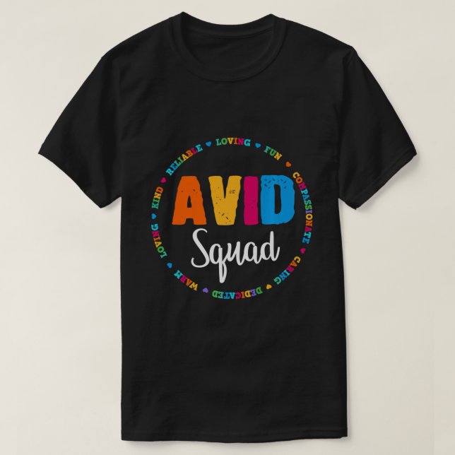 Team AVID Squad Program Educator T-Shirt (Design vorne)