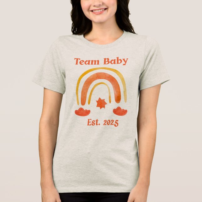 Team Baby Est. 2025 Tri-Blend Shirt (Vorderseite)