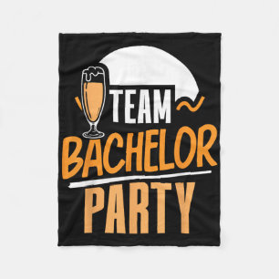 Team Bachelor Party Bride Groom Fleecedecke