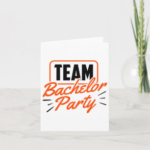 Team Bachelor Party Bridge Groom 3 Karte