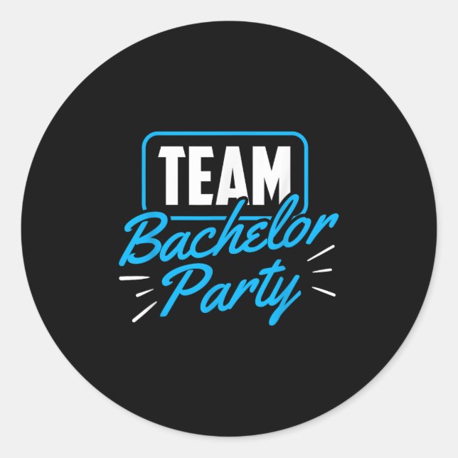 Team Bachelor Party Bridge Raum _1 Runder Aufkleber (Vorderseite)