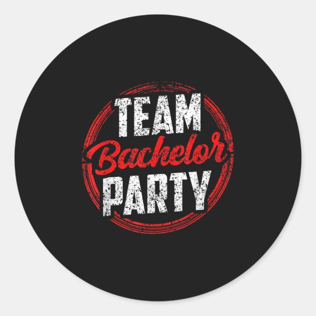 Team Bachelor Party Bridge Raum _2 Runder Aufkleber (Vorderseite)