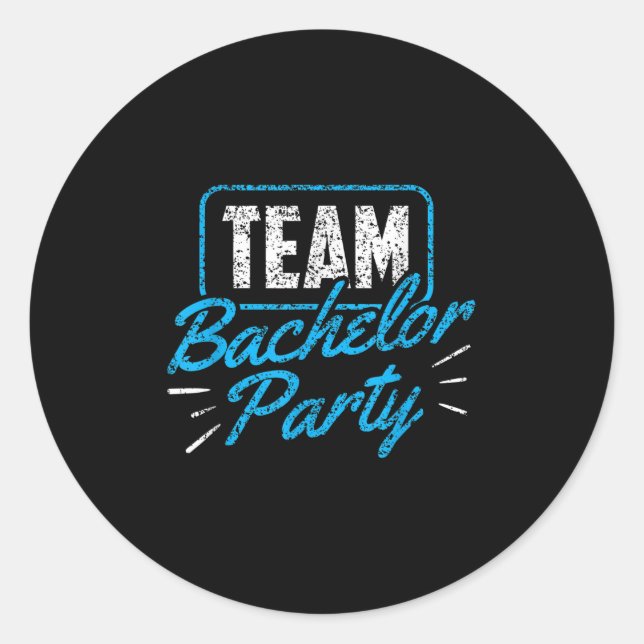 Team Bachelor Party Bridge Raum _3 Runder Aufkleber (Vorderseite)