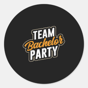 Team Bachelor Party Bridge Raum _4 Runder Aufkleber