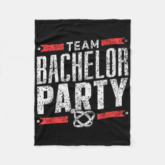 Team Bachelor Party Groom Bride _1 Fleecedecke