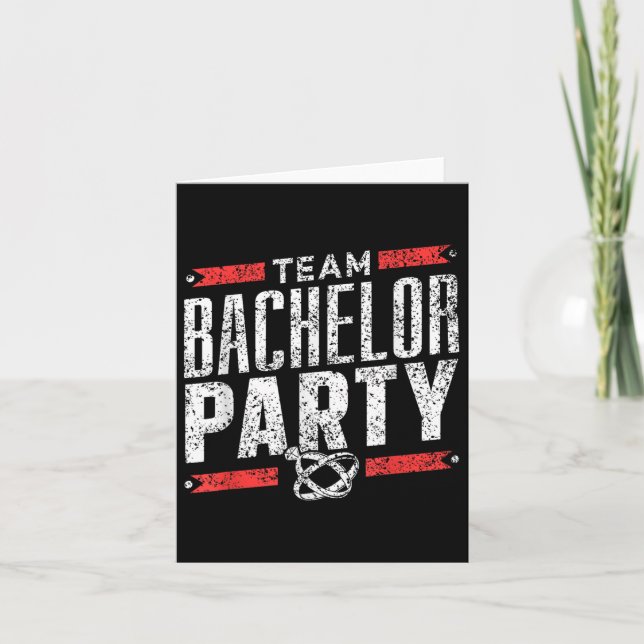Team Bachelor Party Groom Bride _1 Karte (Vorderseite)