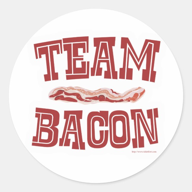 Team Bacon Runder Aufkleber (Vorderseite)