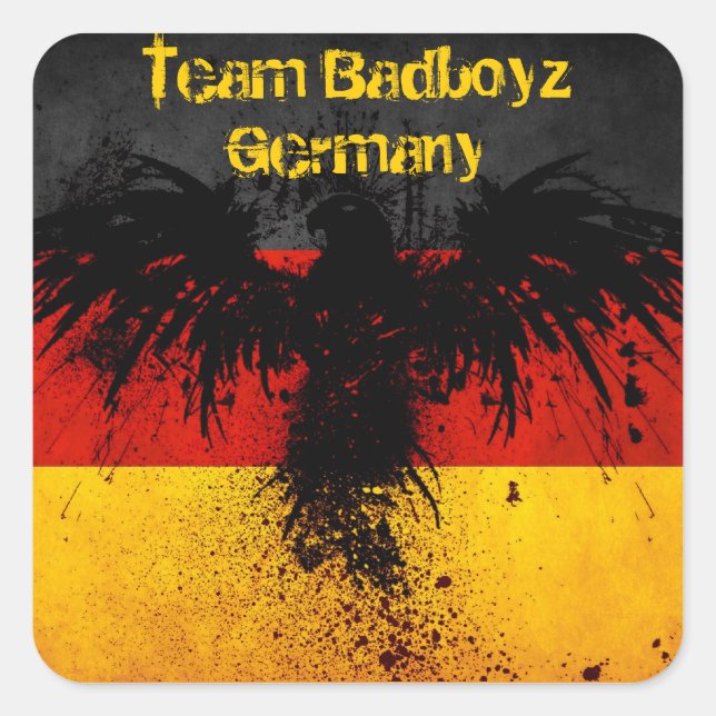 Team Badboyz Deutschland Grunge Sticker (Vorderseite)