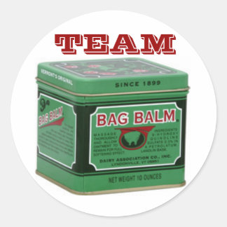 Team Bag Balm Runder Aufkleber