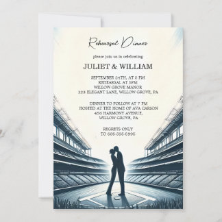 Team Ball Field Pitch Baseball Probe Dinner Einladung