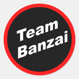 Team Banzai Runder Aufkleber