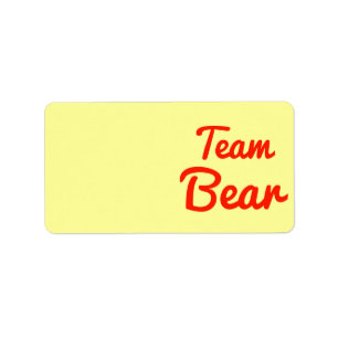 Team-Bär Adressaufkleber