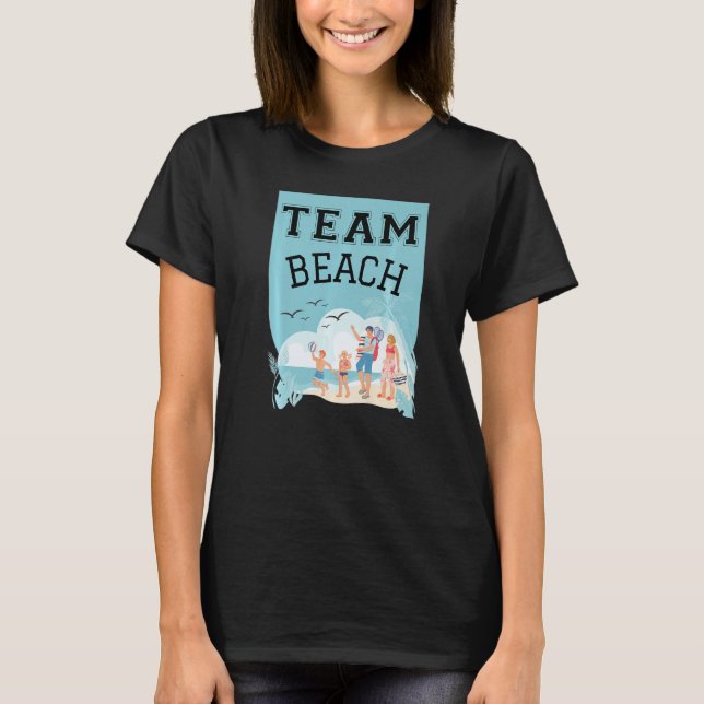 Team Beach Family Premium T-Shirt (Vorderseite)