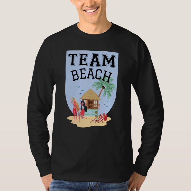 Team Beach Women Palm Tree Hut T-Shirt (Vorderseite)