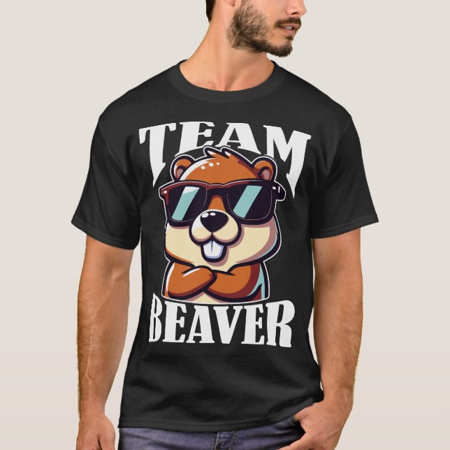 Team Beaver Funny T-Shirt (Vorderseite)