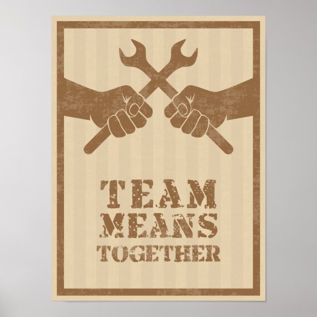 Team bedeutet zusammen poster (Vorne)