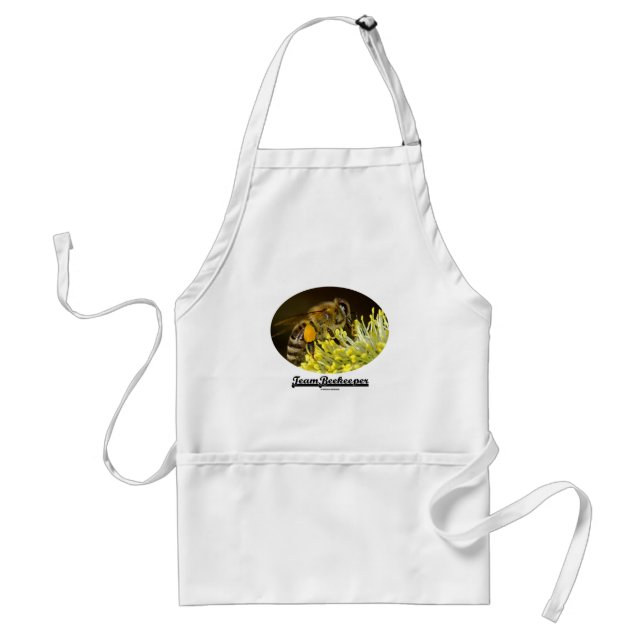 Team Beekeeper (Biene auf gelber Blume) Schürze (Vorne)